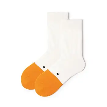 Creative Galben De Gâscă Cap Șosete Drăguț Harajuku Bumbac Sport Sock Imprimare Pui De Rață Șosete Bărbați Femei Fată Băiat Cadouri De Vacanță