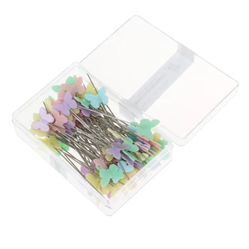 Culori amestecate 100buc/cutie de Cusut Broderie Mozaic Ace Fluture Cap Ace de Cusut Instrument de Meserii Ac Arte Croitorie