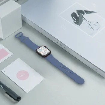 Curea silicon Compatibil cu Apple Watch Benzi de 44mm 42mm 40mm 38mm Silicon Moale Sport Mansete Curea de schimb pentru iWatch