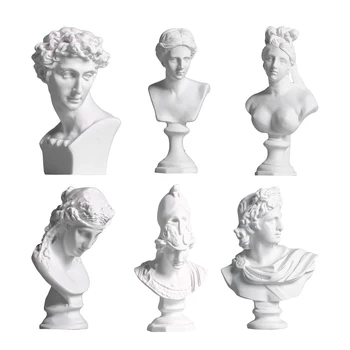 David Cap Portrete Mitologia Greacă Figurina Mini Ipsos Bust De Statuie De Gips Desen Practică Meserii Faimoasa Sculptură Nordice