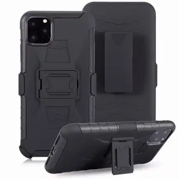 De caz pentru iPhone 11 / iPhone 11 Pro / iPhone 11 Pro Max Centura Clip Caz cu Kickstand Rotire Capac de Protecție la Șocuri