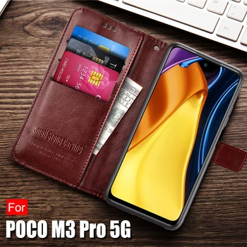 De lux Flip carte din piele de caz Pentru Xiaomi Poco M3 Pro 5G Acoperi POCO M3 Pro M2103K19PG caz Km m3 pro ksiomi Coperta Moale TPU