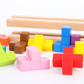 De Învățământ Creierul Turn Bloc Jucării Tetris Jucării Asambla Gândire Logică Inteligenta Copii De Formare Joc Cadou