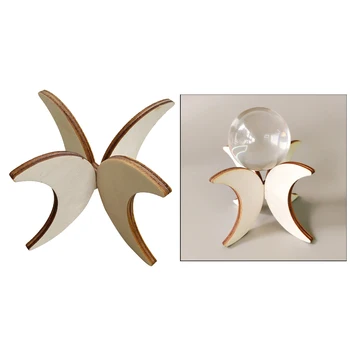 Decoratiuni din Lemn Display Stand Bază Perfectă pentru Obiecte Rotunde de Piatră Mingea de Cristal Suport de Bază Robust Simplu Geomertry