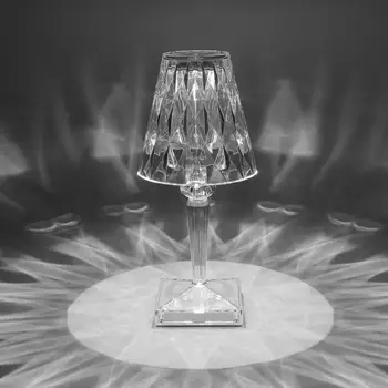 Designer de Diamant Lampă de Masă cu LED-uri Moderne Lămpi Pentru Decorare Dormitor Romantic Clar Abajur Living Art Deco Lumini de Noapte