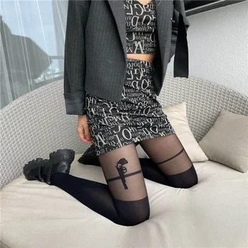 Designer Dresuri Stokings pentru Femei Sexy Ciorapi de dama Ciorapi Pistol Bretele Model Doamnelor Ciorapi Negri