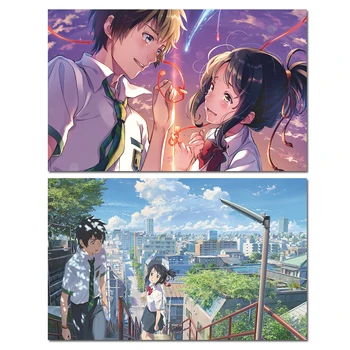 Diamant Pictura Numele Anime Poster Manga Japoneză 5D Diamant Broderie Mozaic Cruce Cusatura de Iarnă Acasă Decor Cadou