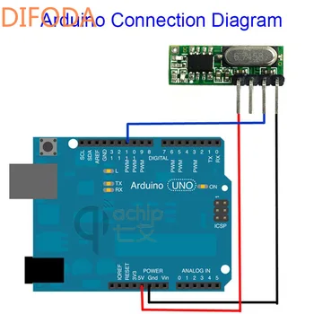 DIFODA 10buc 433 Mhz RF Receptor Superheterodină UHF CERE 433Mhz ReSmall Dimensiunea Redus de Energie pentru Arduino Universal Control de la Distanță