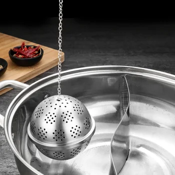Din Oțel inoxidabil Condimente Mingea Ultra Fin Ceai Infuzor pentru prepararea de Ceai Fierbere Supa Oală Fierbinte Spice Ceai de Scurgere Filtru de Instrument de Bucatarie