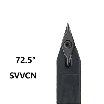 DINCOLO de 72.5° SVVCN SVVCN1010H11 SVVCN1616H11 SVVCN2020K16 25mm Insertii Carbură Arbor Strung Tool Holder utilizarea VCMT11/16