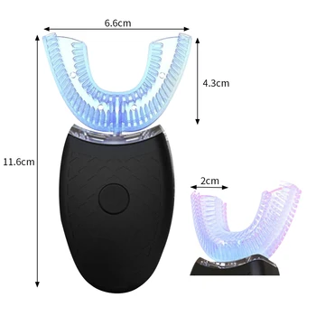 DIOZO de 360 de Grade de Tip U Periuta de dinti Electrica Gingiilor Masaj, Albire Dinti Perie USB Reîncărcabilă Automată cu Ultrasunete Periuță de dinți