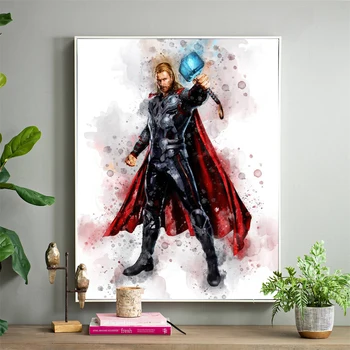 Disney Marvel Film Postere si Printuri Super-Erou Panza Pictura Pe Perete, Căpitanul America, Thor Imaginile pentru Camera Decor de Perete