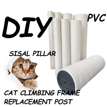 DIY Cat Cadru de Alpinism Accesorii Sisal Pilon PVC Pisici Copac Post Scratching Turnul de Înlocuire 5mm Sisal Frânghie Scratcher Coloana