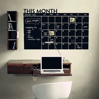 Diy Lunar tabla de perete autocolant,Tablă de Îndepărtat de Perete de Vinil Autocolant Tablă Calendar Decal Planificator Murală