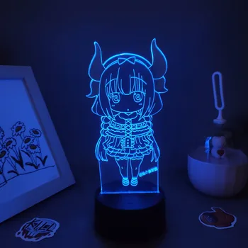 Dor de Kobayashi Dragon Menajera Lampă de Lavă Anime Drăguț Figura USB Led Manga RGB Lumini de Noapte Ziua de nastere Cadouri de Pat Cameră de jocuri de Masă Decor