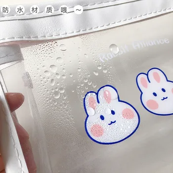 Drăguț transparent sac de cosmetice de sex feminin ins rezistent la apa sac de depozitare fata cu inima de călătorie portabil sac de depozitare husă coreeană