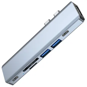 EASYA USB C Hub pentru Macbook Air/Pro M1 Hub de Tip C Thunderbolt 3 C USB Dock la HDMI compatibil 4K cu Hub 3.0 TF SD Cititor de PD