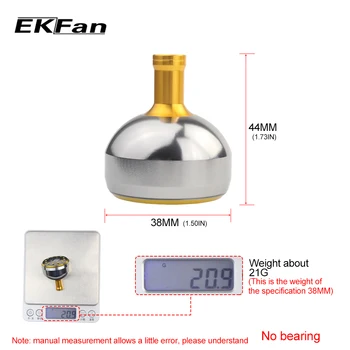 EKFan aliaj de Aluminiu de Pescuit Mâner Diametru 32/35/38mm Accesoriu Pentru Bait Casting Spining Rolă 1 buc