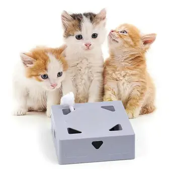 Electric Pisica Amuzant Jucărie Inteligentă Caseta De Magie Interactiv, Amuzant Pisica Pene Bagheta Mouse-Ul Pisica Nebun