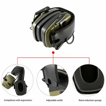 Electronice de Fotografiere Ureche Protector de Amplificare a Sunetului Anti-zgomot, Căști de Vânătoare Ear Defender Ureche Apărător de Protecție a Auzului