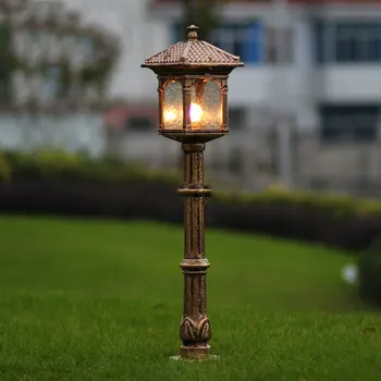 Europa de moda gazon lampă de grădină în aer liber de lux lumina antic luminile de crăciun în aer liber curte decor iluminat luces jardin