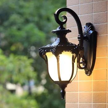 European stil retro de Perete LED Lumina impermeabil grădină în aer liber tranșee lampa vintage pridvor Lampa E27 iluminat WF