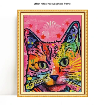 Evershine 5D DIY Diamant Pictura Cat goblen Kit Complet Piața Diamant Rotund Broderie Animal Stras Imagine Meserii Kit