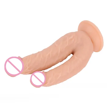 Femei Barbati Masturbari Penis Artificial 7.5 Inch Jucarii Sexuale Penis Urias Dubla Capul Penisului Vaginal Anal Impingandu-Divertisment Pentru Adulți Magazine