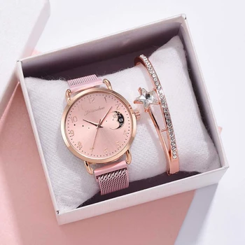 Femei Ceas Centura de Plasă Ultra-subțire Doamnelor Cuarț Ceas de mână Brățară Set de Lux de Moda Ceasuri Femei Reloj Mujer 2021