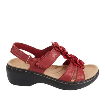 Femei Sandale de Vara Noua Moda Pantofi Peep Toe Culoare Solidă Cârlig&bucla de Pană de Flori Doamnelor Casual în aer liber Confortabil Femeie Încălțăminte