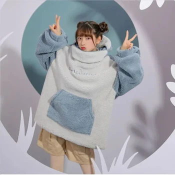 Femei Tricou Harajuku Rechin Anime Hanorac Kawaii Crewneck Maneca Lunga Supradimensionate Streetwear Toamna Iarna Haine De Top Estetice