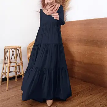 Femeile Musulmane Caftan Rochii Islamic Îmbrăcăminte De Epocă Abaya Dubai Elegent Casual Sundress Partid Solid Lung Maxi Rochii Halat