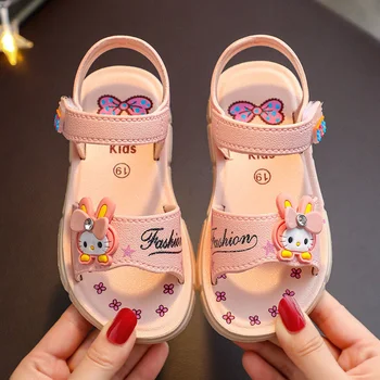 Fetelor Sandale De Vară 2021 Nou Moale Cu Talpi Antiderapante Printesa Pantofi De Moda Fată Drăguță Mic Coreean Plaja Copii Pantofi Sandale