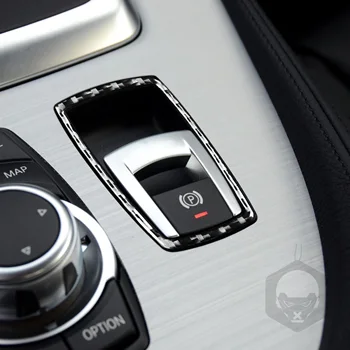 Fibra de Carbon Pentru BMW Z4 E89 2009-2016 Roadster Frânei de parcare Electronice Butonul Media Butonul Trim Cadru Autocolant de Interior Accesorii