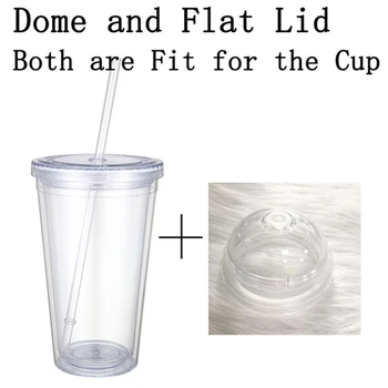 Fierbinte 20 oz Lapte Pahar Cu Cupola Capace de Plastic Clar Cupe Cu Paie Perete Dublu Reutilizabile de Sticlă de Apă de Fructe Pentru Petrecere