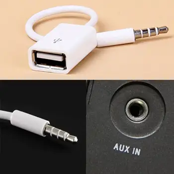 Fierbinte de Vânzare Mașini de 3.5 mm de sex Masculin AUX Audio Mufa Jack USB 2.0 de sex Feminin Convertor cablu Cablu Adaptor Pentru Accesorii Auto