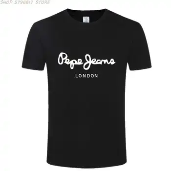 Flori 2021 mai Noi Pepe Jeans London Tricou de Vara Barbati /Femei cu Maneci Scurte Populare Teuri Topuri Tricou Unisex