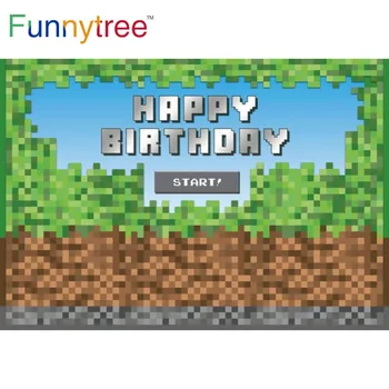 Funnytree lumea mea jocul petrecere de ziua de Fundal Pixel copii personalizate Eveniment Fundal Imagini de Fundal studio Foto