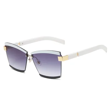Fără ramă Pătrată de Lux ochelari de Soare Barbati Femei Moda Nuante de Negru UV400 Epocă Ochelari de Soare Oculos