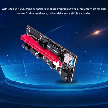 GPU Extender Riser Card de 60cm VER009S PCI-E Riser Card PCIe 1x La 16x USB 3.0 Cablu de Date Bitcoin Miniere Universal Dropshipping