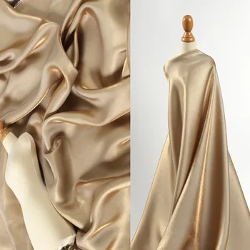 Gradient de mătase de aur super tesatura moale, de înaltă decora, strălucitoare satin de mătase, mătase, rochie, rochie de mireasa, strălucitor diy cusut tesatura