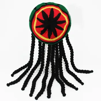 Hip Hop Capac Tricotate Peruca Panglica Pălărie De Sex Masculin Jamaican Bob Marley Rasta Căciulă De Iarnă Gorra Hombre Dreadlocks Reggae Czapka Zimowa