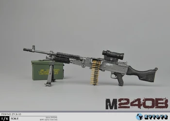 Hot-vânzare ZYTOYS 1:6 scala M240 ZY16-10 armă de model stabilit pentru 12-inch mobile papusa model de jucărie.