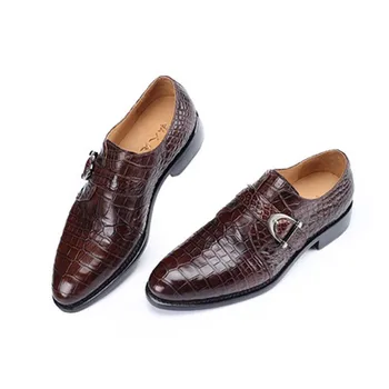 Hujingsha Piele de crocodil pantofi pentru Bărbați pantofi coreea de afaceri, petrecere a timpului liber masculin Rochie pantofi din Piele de crocodil de pantofi de nunta