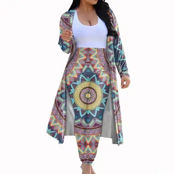 HYCOOL Femei Palton Elegant Polineziene Tribal Doamnelor Veste, Haine de Iarna Plus Dimensiune Stema Și Pantaloni Casual Uzura în aer liber 2021