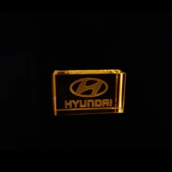 Hyundai moderne de cristal + metal unitate flash USB pendrive Personalizate Logo-ul de 4GB 8GB 16GB 32GB 64GB 128GB Stocare Extern, stick de memorie