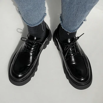 IEFB coreean tendință Casual din Piele PU Pantofi Barbati cu talpi Groase Rotund-deget de la picior PU Pantofi Ins Trend Pantofi Platforma a Crescut Pantofi 9Y6946