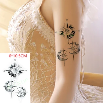 Impermeabil Tatuaj Temporar Autocolant Roz cu pene de flori drăguț, Arta Corp Flash Tatuaj Tatuaj Fals pentru Femei Barbati