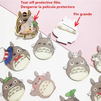Japoneze Totoro Brosa Îmbrăcăminte Sac de Pânză Pantofi Accesorii Decor Pin Acrilice Miyazaki Film Desene animate Insigna Cadou pentru Prieteni