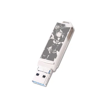 Joc Genshin Impact Niguang Keqing Paimon Computer Telefoane 64G 32G USB Flash Drive Metal Stick USB Pen Drive Anime Student Cadou